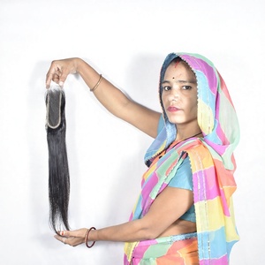 Unprocessed Indian Remy Hair <b>Cheap</b> 2*6 HD Closure Cuticle Aligned Human Hair From Vendors Indian Temple Hair - Product Image 1