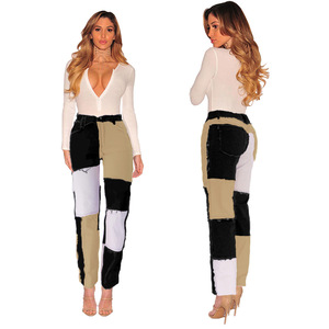 Pantalones elásticos de moda para mujer, Jeans únicos de Color marrón, ajustados, Vintage, de tela vaquera, para chico, amigo, África - Product Image 4