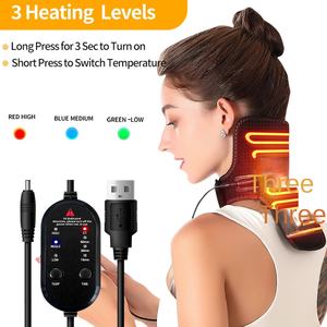 Coussin chauffant pour la tête, enveloppements de voyage en voiture, soulagement de la douleur, compresse chaude, chauffage en céramique certifié CE, douleur, raideur, spondylose cervicale - Product Image 3