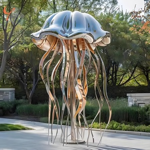 Arte moderno al aire libre estatuas <span class=keywords><strong>de</strong></span> animales <span class=keywords><strong>de</strong></span> Metal fábrica personalizada pulida a mano esculturas <span class=keywords><strong>de</strong></span> medusas <span class=keywords><strong>de</strong></span> acero inoxidable artesanías <span class=keywords><strong>de</strong></span> Metal - Product Image 1