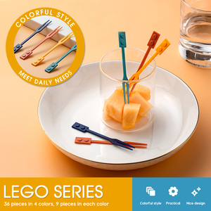 Masthome جديد وصول شعار مخصص الغذاء الصف البلاستيك في الهواء الطلق السفر الفاكهة الحلوى مصغرة الشوك مع أنبوب - Product Image 4