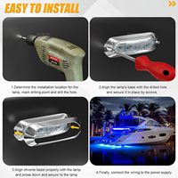 Lampes de courtoisie 12V pour bateau, étanches, éclairage intérieur marin, lampe de pont, lampe de transom, lampe de navigation