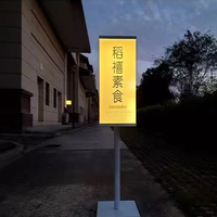 Affiche publicitaire lumineuse rétroéclairée sur mesure à double éclairage solaire pour exposition au sol