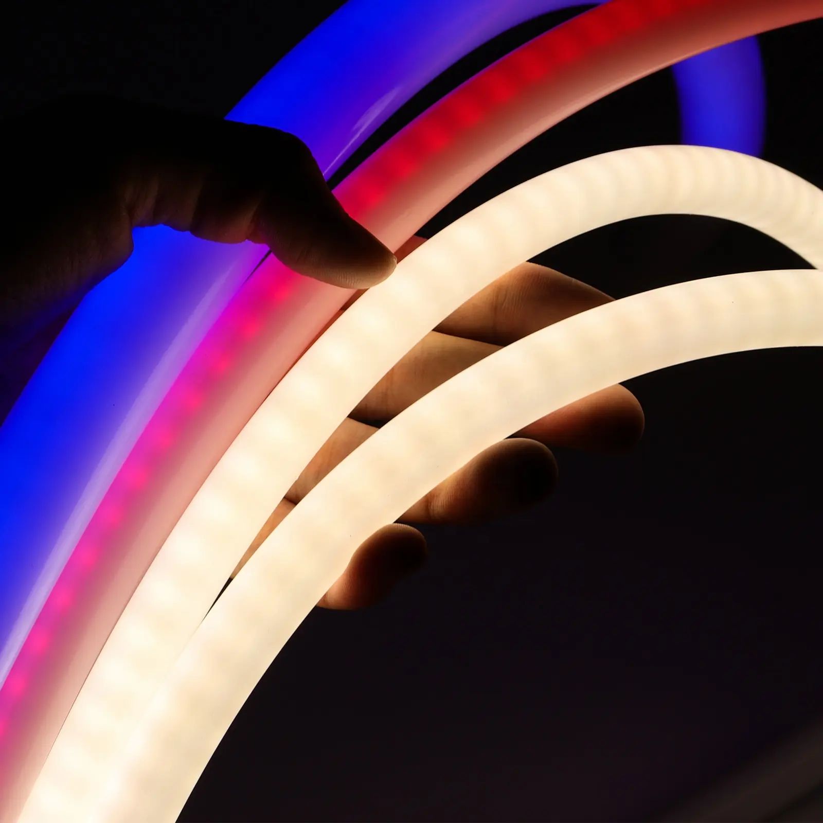 Неоновый свет с корпусом силиконовый профиль светодиодная неоновая гибкая трубка 360 градусов