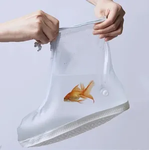 Thickened Mid-Size Waterproof Shoe Covers Wear-Resistant Men's Women's Shoe Covers Washable Non-Slip Rain Shoe Covers Outdoor We - Product Image 4