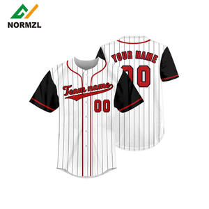 Maglia da <span class=keywords><strong>Baseball</strong></span> personalizzata da uomo a righe Jersey da <span class=keywords><strong>Baseball</strong></span> con stampa personalizzata da uomo sublimata - Product Image 1