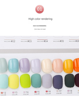 Tableau d'affichage de la couleur des ongles japonais, 60 couleurs, tableau de couleurs acrylique