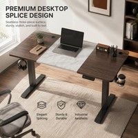 Bureau de jeu AOR Home Gaming, bureau surélevé, bureau d'apprentissage, design moderne, plateau en métal et bois, couleurs personnalisables, ROSE, extensible
