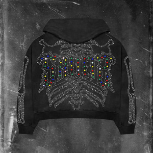 Vente en gros de sweats à capuche unisexes de haute qualité 100% coton, style streetwear, coupe ample, pour l'automne, avec impression de logo personnalisée par transfert thermique - Product Image 2