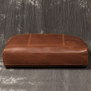 Sac messager en cuir véritable avec logo en relief pour homme, sacoche bandoulière, sac à main, sacoche d'ordinateur portable pour le travail et les affaires - Product Image 4