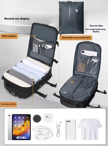 Mochila Comprimible con Bomba de Vacío 40*25*20cm de Moda e Impermeable con Compresión al Vacío para Viajes Cómoda y Duradera - Product Image 5