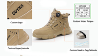Chaussures de sécurité élégantes sans lacets OEM GUYISA de haute qualité avec embout en acier, tailles 38-46, légères et antidérapantes, modèle F055