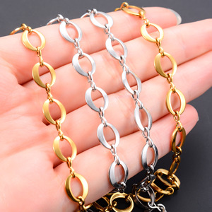 Collier en acier inoxydable chic de 8,2 mm, grand maillon rond, chaîne pour homme et femme, style hip-hop, rock, punk, choker, bijoux en métal - Product Image 5
