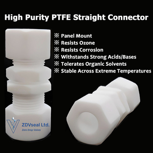 Zdvseal 6mm x 6mm bằng PTFE khớp nối thẳng chống ăn mòn Ozone hoàn hảo cho các hệ thống xử lý nước - Product Image 3