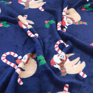 <span class=keywords><strong>Tela</strong></span> de Franela 100% Poliéster Estampada con Patrón de Dibujos Animados, Terciopelo Coral de <span class=keywords><strong>Doble</strong></span> Cara, para Manualidades Navideñas, Ropa para Mascotas y Muñecas, Peso Medio - Product Image 2