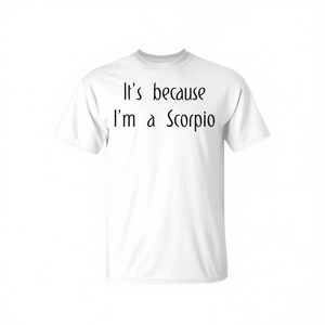 T-shirt unisexe à manches courtes et col rond avec motif amusant du signe astrologique Scorpion, idéal pour les activités promotionnelles, impression sérigraphique - Product Image 3