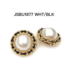 Top maglione rotondo di fascia alta da donna <span class=keywords><strong>con</strong></span> grandi <span class=keywords><strong>bottoni</strong></span> a catena di perle moderni accessori per cappotto in Cashmere bottone in metallo in lega di zinco - Product Image 5