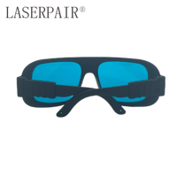 Lunettes de sécurité laser Ruby LP-RHP-2 avec verres anti-rayures et monture TR90 pour équipement laser médical 635nm/650nm/694nm