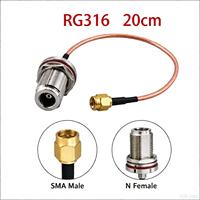 Adaptor Koaksial RF SMA Male ke N-Type Female 20cm 7.8-Inci Kabel Konektor Koaksial SMA ke N untuk Antena Router Adaptor Nirkabel