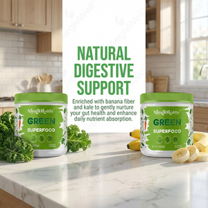 Integratore <span class=keywords><strong>in</strong></span> Polvere di Superfood Verde Naturale e Salutare per la Digestione, il Supporto Circolatorio, Mix di Bevande Multivitaminiche Verdi Quotidiane - Product Image 2
