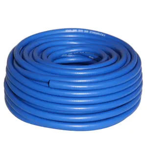 50米卷EN559标准塑料白色3/8 "PVC LPG柔性气体软管，乙烯基PVC气体软管，天然气编织软管