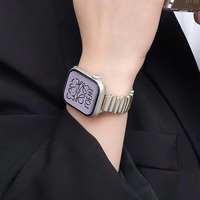 Bracelet de montre en acier inoxydable de luxe irrégulier de 49 mm de haute qualité avec fermoir papillon pour Apple Watch iWatch - Vente en gros