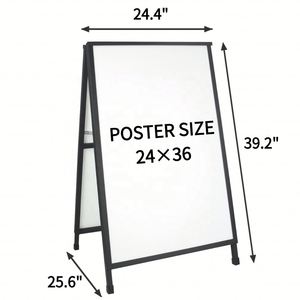 Letrero Publicitario Plegable de Doble Cara con Marco en A, Portátil, para Acera, de 24x36 Pulgadas, Personalizado - Product Image 2
