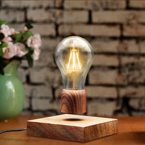 Bombilla Maglev de Madera de <span class=keywords><strong>Caoba</strong></span> con Ángulo Plano, Inalámbrica, Luz Nocturna, Decoración de Escritorio, Decoración de Dormitorio y Oficina, Regalo - Product Image 6