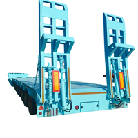 Fabrication professionnelle, marque Huajin, origine Chine, semi-remorque à plateau plat pour conteneurs de 40 pieds, 3 essieux, charge lourde, pour le transport de marchandises en vrac