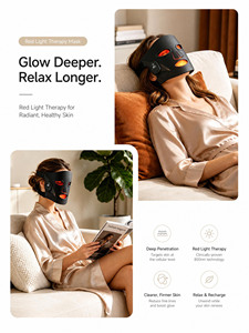 Máscara Facial LED de Silicona Inalámbrica Recargable, Portátil, con Terapia de Fotones para el Hogar y Salón, Anti-Acné y Anti-Arrugas - Product Image 2