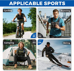 Ba lô chạy bộ có túi đựng nước, nhẹ, đeo ngực, thích hợp cho đi bộ đường dài, chạy bộ, đạp xe, thi đấu, marathon - Product Image 6