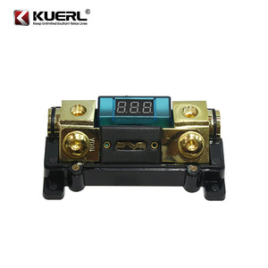 กล่องฟิวส์เครื่องเสียงรถยนต์คูเออร์ลพร้อมจอแสดงผลดิจิตอล 10.5x7.2x3.9 ซม. โลหะสำหรับการอัพเกรดแบบติดตั้งเพิ่มเติม - Product Image 3