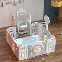 Parc Bébé en Plastique, Barrière de Sécurité Intérieure pour Aire de Jeu, Enclos Pliable pour Bébés