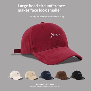 Gorra de Béisbol Estilo Japonés Coreano, Simple, Unisex, para Cabezas Grandes, Parte Superior Suave, 6 Paneles, 100% Algodón, Profundidad Aumentada, Combinable con Todo, para Parejas, Protección Solar - Product Image 2