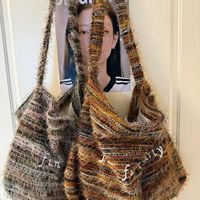 Sac de voyage carré en toile pour femme, nouveau style, idéal automne-hiver, grande capacité, porté épaule ou croisé