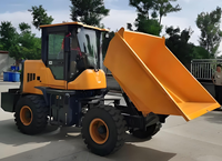 Mini camion à benne basculante hydraulique à expédition rapide charge de 1.5 tonnes, moteur silencieux, adapté à l'entretien des trottoirs et des bordures