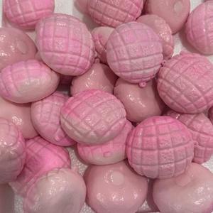 Cute Pink Lattice Fruit Squishy Toy With Glossy Finish For Handheld Stress Relief Sensory Fidget Use Party Gifts And Decor - Product Image 1