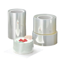 Collier transparent en PET pour la décoration de gâteaux, ruban adhésif alimentaire réutilisable en acétate pour bordure de pâtisserie et desserts