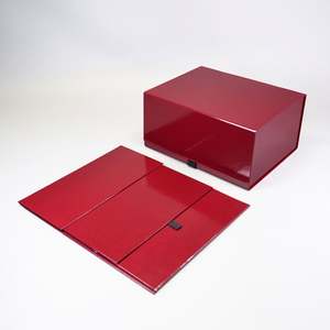 Cajas Rectangulares Plegables de Cartón Gris de Gran Capacidad, 2mm, Tres Colores Opcionales, para Regalos y Almacenamiento, Blanco, Naranja, Rojo Oscuro - Product Image 1