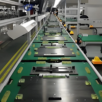 Système de convoyeur à bande modulaire, hauteur réglable, contrôlé par PLC, capacité personnalisée pour la ligne de production d'assemblage d'appareils électroménagers