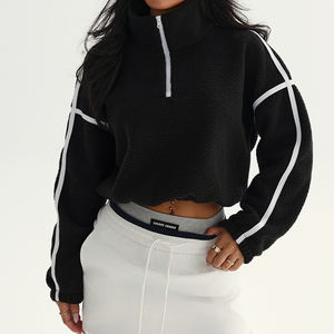 Chaqueta Deportiva de Forro Polar para <span class=keywords><strong>Mujer</strong></span> PASUXI, Chaqueta Térmica con Cierre para Yoga, Ropa Deportiva Personalizada, Abrigo de Invierno a Prueba de Viento para Entrenamiento en el Gimnasio - Product Image 4