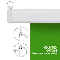 Écran de projection motorisé rétractable HEYU en tissu Oxford Chroma Green avec télécommande