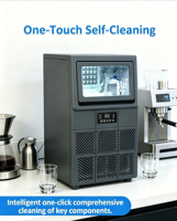 Machine à glaçons en cubes commerciale 45 kg/24 h 110/220 V portable avec compresseur et pompe à eau pour restaurant bar