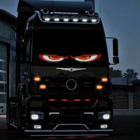 Écran d'affichage de haute qualité pour voiture, écran de fenêtre de voiture, contrôle par application, écran d'animation publicitaire, lumières Devil Eyes pour camion
