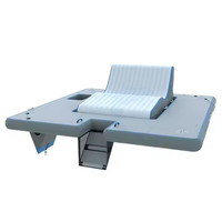 Nouveauté Barre flottante gonflable Bana île aquatique ponton flotteur de bain tapis de plate-forme avec tente