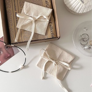 Pochette de rangement haut de gamme en sergé de coton gris avec logo personnalisé imprimé, pour extensions de cheveux, perruques, sacs à main, manteaux et sous-vêtements - Product Image 4