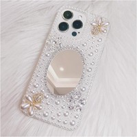 Pour iPhone 17 Pro Max coque de téléphone de luxe cristal diamant brillant miroir housse de protection Compatible pour iPhone 16 15 14 13 12 11