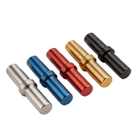 Broches en aluminium anodisé multicolores usinées CNC sur mesure, composants de fixation cylindriques de précision