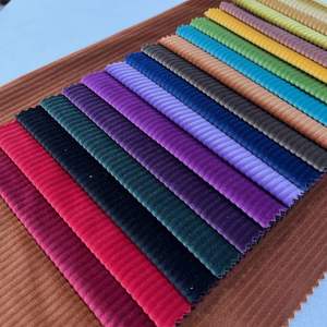 2025 nouvelle mode 100 Polyester tricot tissu rayure velours côtelé velours tissu pour vêtements pantalons décor à la maison - Product Image 3