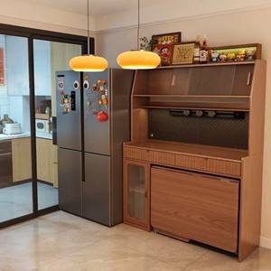 Warm Oak Retro Dining <b>Sideboard</b> - Integrated Coffee Bar & Multi-Zone Storage, Compact <b>Kitchen</b>-Dining Hub for Family Homes - Product Image 5